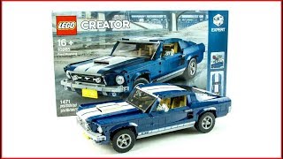 LEGO CREATOR 10265 Ford Mustang  UNBOXING  Speed Build for Collectors [upl. by Kimbra]