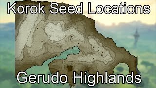 Breath of the Wild Korok Seed Guide  Gerudo Highlands [upl. by Gine]