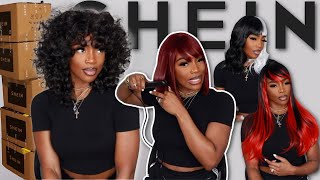 TRYING 12 SHEIN SYNTHETIC WIGS UNDER 20  SHEIN Wigs Try On PART 2 [upl. by Odranoel196]