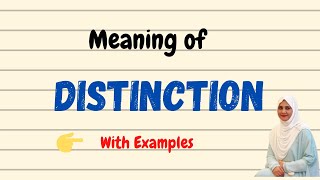 Daily vocabulary  Distinction Meaning  Vocabgram [upl. by Deaner366]