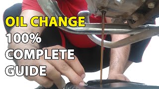 How To Change Engine Oil Full Complete Guide For Motorcycle [upl. by Zsa Zsa486]