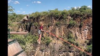 Gorge swing – Victoria Falls Zimbabwe [upl. by Orvah]