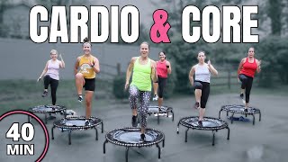 40 MIN Trampoline CARDIO Workout  JUMPSPORT Rebounder  Strength  Core [upl. by Imugem473]