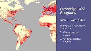 IGCSE Geography  Paper 1  Case Study  Overpopulation and Underpopulation [upl. by Asteria]