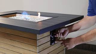 How To Light an Outdoor Gas Fire Pit Table [upl. by Mcleroy]