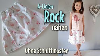 ALinien Rock  Nähanleitung  OHNE Schnittmuster  Nähtinchen [upl. by Nylodnewg943]