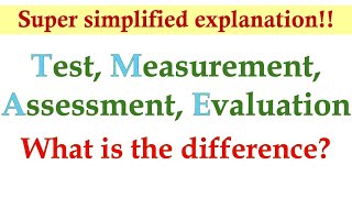 Test Measurement Assessment Evaluation Differences [upl. by Thessa]