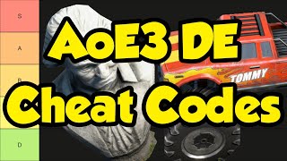 AoE3 Cheat Codes Tier List [upl. by Adnahs]