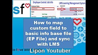 SAP SuccessFactors HRIS Sync LMS Connector Custom field Mapping amp Sync between EC with LMS [upl. by Assadah]