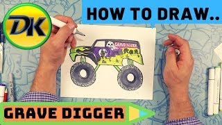 How to Draw Grave Digger [upl. by Eirret]