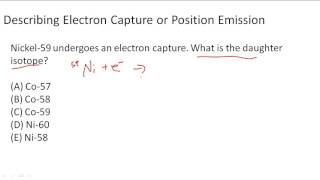 Describing Positron EmissionElectron Capture [upl. by Siroval]