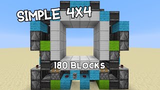 Small 4x4 Piston Door for Minecraft 116 Easy to Build [upl. by Hgielrahc]