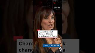 Chantal Kreviazuk changes O Canada lyrics to protest Trump [upl. by Ahsyas991]