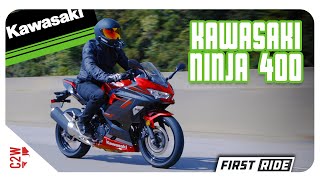 2019 Kawasaki Ninja 400  First Ride [upl. by Oirtemed]