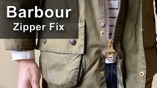 How to fix your Barbour jacket zipper when its stuck [upl. by Sunev376]