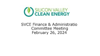 SVCE Finance and Administration Committee Meeting  February 26 2024 [upl. by Airdnna]