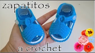 Huarachitos a crochet para bebé  luissita torres [upl. by Etteneg334]