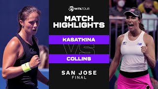 Daria Kasatkina vs Danielle Collins  2021 San Jose Final  WTA Match Highlights [upl. by Post804]