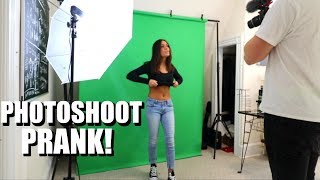 Take Your Clothes Off PhotoShoot PRANK [upl. by Eelirak]