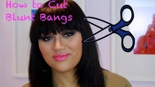 How To Cut Blunt Bangs [upl. by Ettelorahc854]