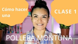 Cómo hacer una pollera Montuna Clase 1 Curso Flash [upl. by Ahseuqal803]