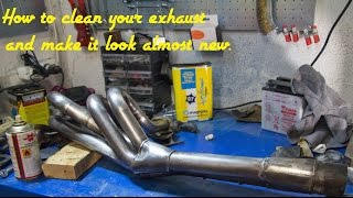 How to Clean stained and burnt exhaust pipes [upl. by Kal]