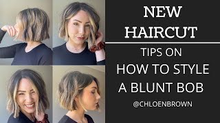 NEW HAIRCUT  Tips on how to style a blunt bob [upl. by Bertelli]