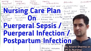 Puerperal SepsisPuerperalPostpartum Infection nursingcareplan anandsnursingfiles [upl. by Ahsinelg]