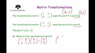 Matrix Transformations  Corbettmaths [upl. by Weitzman]