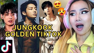 JUNGKOOK GOLDEN TIKTOK COMPILATION🥇  REACTIONREVIEW [upl. by Myrtia269]