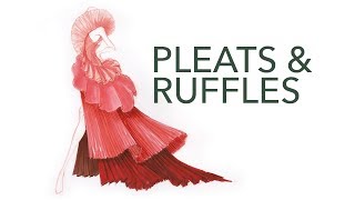 Fashion Design amp Illustration Tutorial Pleats amp Ruffles [upl. by Reichert568]