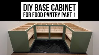 DIY Base Cabinet Build for food pantry Part 1 [upl. by Mungovan259]