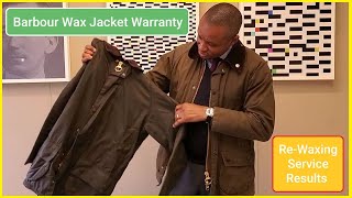 Barbour Jacket ReWax Warranty Service Results [upl. by Buseck316]