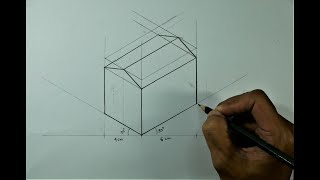 How To Draw a Isometric House  Beginners [upl. by Jaclyn]