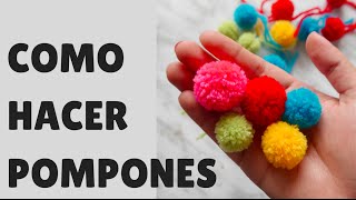 DIY Como Hacer Pompones Facil  OneThousandLooks [upl. by Ehcar]