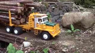 RC logging truck hauling huge load [upl. by Idmann]