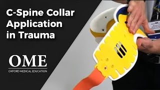 CSpine Collar Application in Trauma [upl. by Notsek]