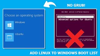 How to add Ubuntu to Windows boot List  Instead of GRUB [upl. by Aknaib568]