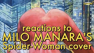 Creators comment on Milo Manaras SpiderWoman cover  COMIC BOOK SYNDICATE [upl. by Alderman]