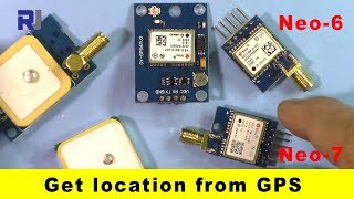 Extract GPS location in Arduino with Ublox Neo6 and Neo 7m GPS modules [upl. by Irvine944]