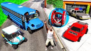 Collecting FORTNITE CARS in GTA 5 [upl. by Robena851]