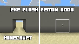 Minecraft 117 2x2 Flush Piston Door [upl. by Sondra]