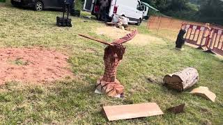 A fabulous range of wooden sculpture at Caerleon festival 2024 [upl. by Alrzc]