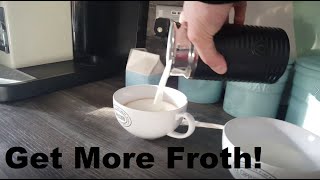 How to Get More Froth from Your Nespresso Coffee Aeroccino  Nespresso tips and help [upl. by Mert]