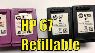 How to make a HP 67 Refillable Cartridge with SPONGE [upl. by Harelda]