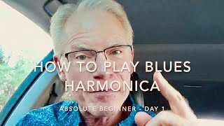 How To Play Blues Harmonica – Absolute Beginner  Day 1 [upl. by Eloise105]