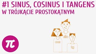 Sinus cosinus i tangens w trójkącie prostokątnym 1  Trygonometria [upl. by Mindi266]