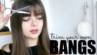 How To Trim Your Own Bangs [upl. by Eissehc]