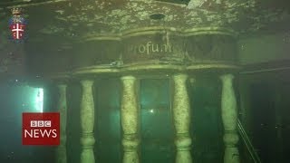 Costa Concordia underwater footage  BBC News [upl. by Attemaj325]