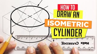 How to Draw an Isometric Cylinder [upl. by Larrabee814]